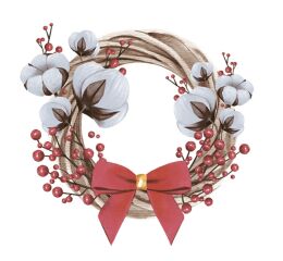 Ubrousky DAISY L (20ks) Wreath with Cotton