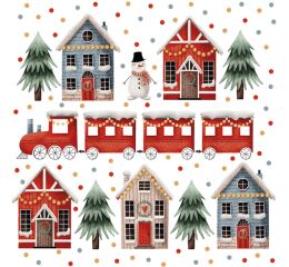 Ubrousky DAISY L (20ks) Christmas Houses and Train
