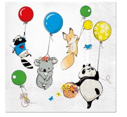 Ubrousky PAW Dekor L (20ks) Animals Party
