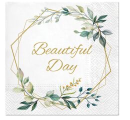 Ubrousky PAW Dekor R (12ks) Leaves Frame