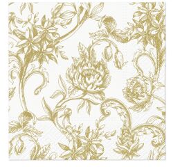 Ubrousky PAW Dekor L (20ks) Baroque flowers gold