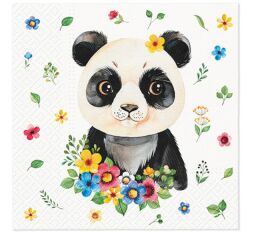 Ubrousky PAW Dekor L (20ks) Flower Panda