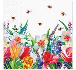 Ubrousky PAW Dekor L (20ks) Meadow with Bees