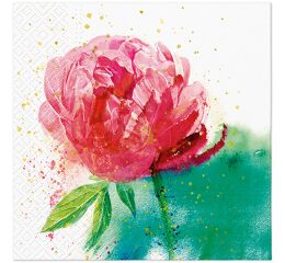 Ubrousky PAW Dekor L (20ks) Peony Watercolor