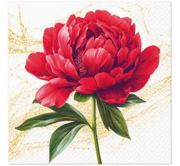 Ubrousky PAW Dekor L (20ks) Scarlet Flower Study