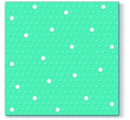 Papírový ubrousek Inspiration Dots Spots tyrkysovo - bílý