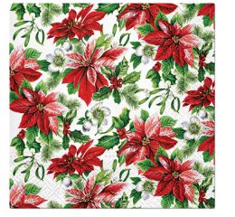 Ubrousky PAW Dekor L (20ks) Glory Poinsettia