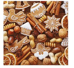 Ubrousky PAW Dekor L (20ks) Rustic Gingerbread
