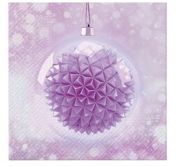 Ubrousky PAW Dekor L (20ks) Lavender Glass Bauble