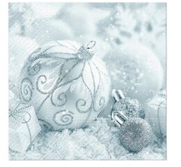 Ubrousky PAW Dekor L (20ks) Silver Bauble
