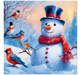 Ubrousky PAW Dekor L (20ks) Distinctive Snowman