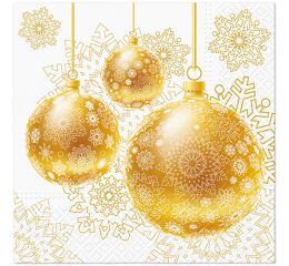 Ubrousky PAW Dekor L (20ks) Gold Ornamental Baubles