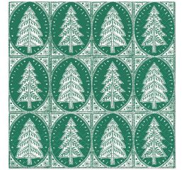 Ubrousky PAW Dekor L (20ks) Pattern Christmas green