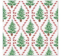 Ubrousky PAW Dekor L (20ks) Candy Cane Forest