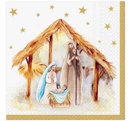 Ubrousky PAW Dekor L (20ks) Holy Family Blessing