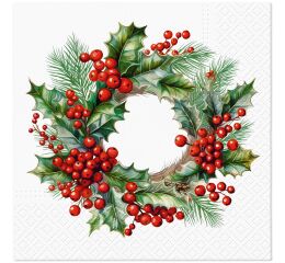 Ubrousky PAW Dekor L (20ks) Berry Wreath