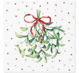 Ubrousky PAW Dekor L (20ks) Mistletoe Magic