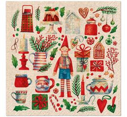 Ubrousky PAW Dekor We Care (20ks) Christmas Motifs