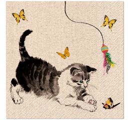 Ubrousky PAW Dekor We Care (20ks) Cat Playing