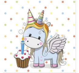 Ubrousky DAISY L (20ks) Sweete Unicorn with Pastel Dots