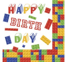 Ubrousky DAISY L (20ks) Building Blocks Birthday