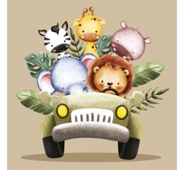 Ubrousky DAISY L (20ks) Safari Animals in the Jeep