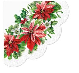 Ubrousky PAW Dekor R (12ks) Glory Poinsettia
