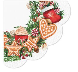 Ubrousky PAW Dekor R (12ks) Gingerbread Wreath