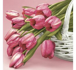 Ubrousky DAISY L (20ks) Falling Pink Tulips