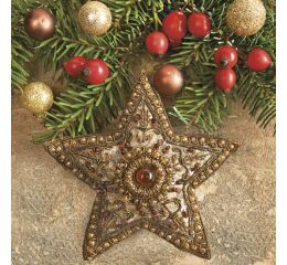 Ubrousky MAKI L (20ks) Baroque Star and Holly Berries