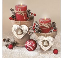 Ubrousky MAKI L (20ks) Christmas Pots on Beige