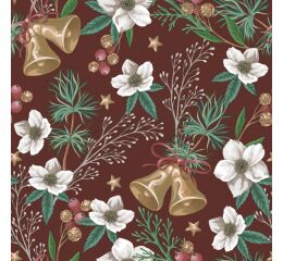 Ubrousky MAKI L (20ks) Elegant Winter Back on Claret