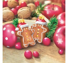 Ubrousky MAKI L (20ks) Gingerbread men Baubles