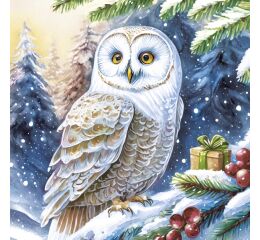 Ubrousky MAKI L (20ks) Owl in Winter Forest