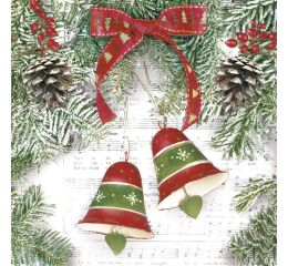 Ubrousky MAKI L (20ks) Xmas Bells on Music Notes