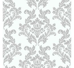 Ubrousky MAKI L (20ks) White & Silver Wallpaper