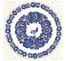 Ubrousky MAKI L (20ks) Plate with Bird