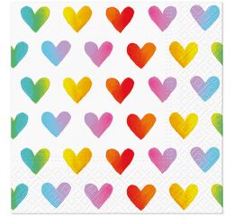 Ubrousky PAW TETE L (20ks) Rainbow Hearts