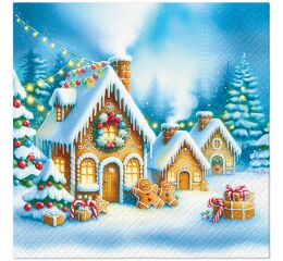 Ubrousky PAW TETE L (20ks) Christmas Lights Village