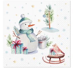 Ubrousky PAW TETE L (20ks) Lovely Snowman