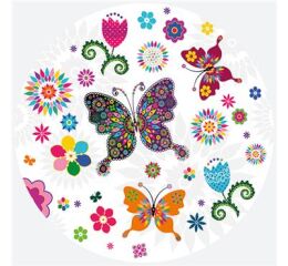 Papírový talíř malý Stained Glass Butterfly