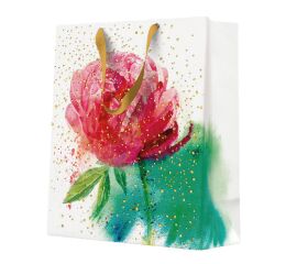 Papírová taška PAW střední Peony Watercolor