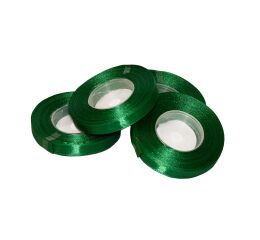 Atlasová stuha 12 mm tmavě zelená 20