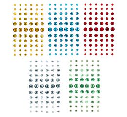 Kamínky samolepící - drahokamy