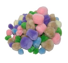 Bambule 10 - 25 mm pastelový mix 78 ks