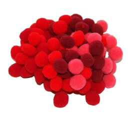 Bambule 10 mm červený mix 100 ks