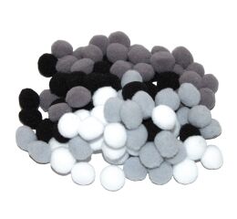 Bambule 10 mm barevný mix 100 ks