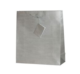 Papírová taška Rodos stříbrná velká