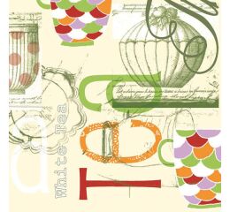 Ubrousky MAKI L (20ks) Frame Ornaments White