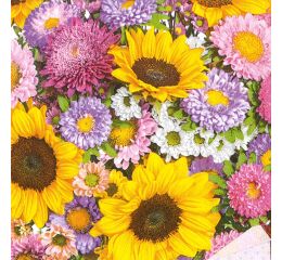 Ubrousky MAKI L (20ks) Colourful Summer Flowers Background